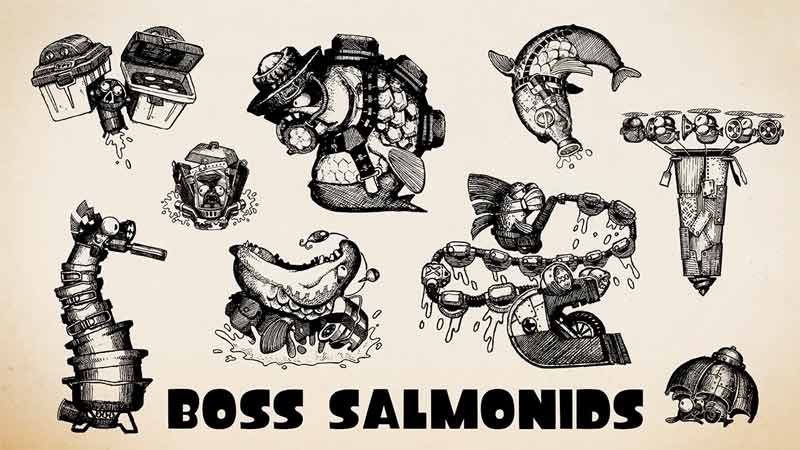 splatoon 3 all bosses salmonids in salmon run