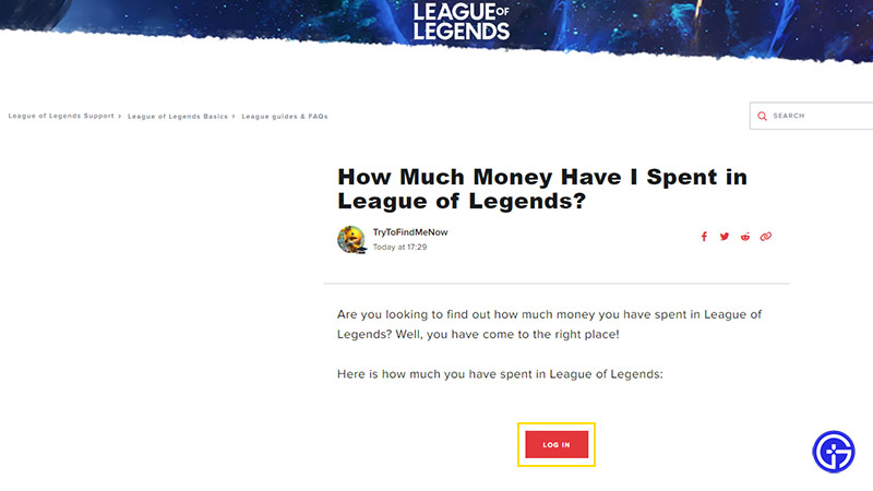 league of legends lol spent money