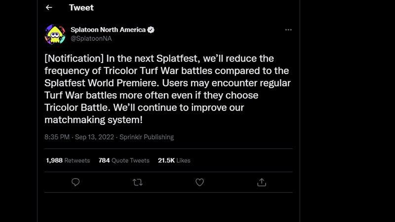 splatoon 3 tricolor battles not working