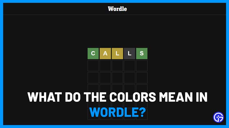 What Do Wordle Colors mean