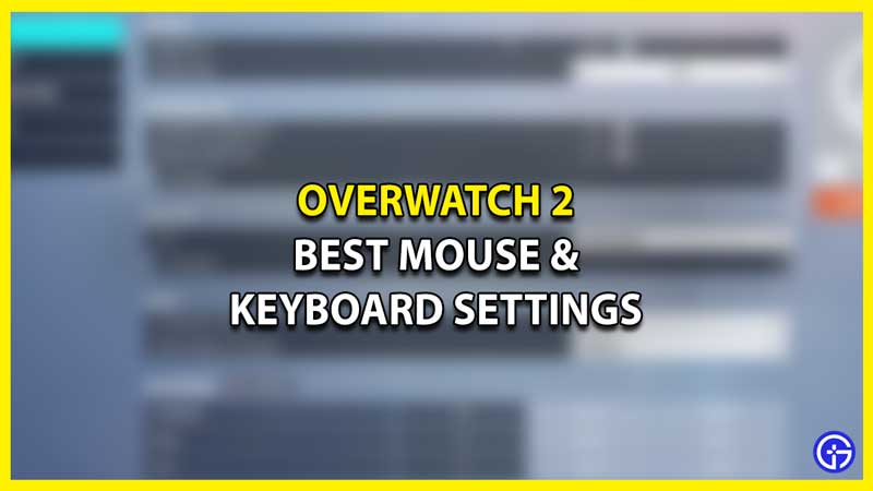 Best Mouse Keyboard Settings in Overwatch 2
