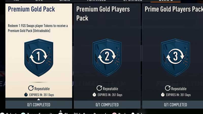 FIFA 23 FGS Swap Tokens