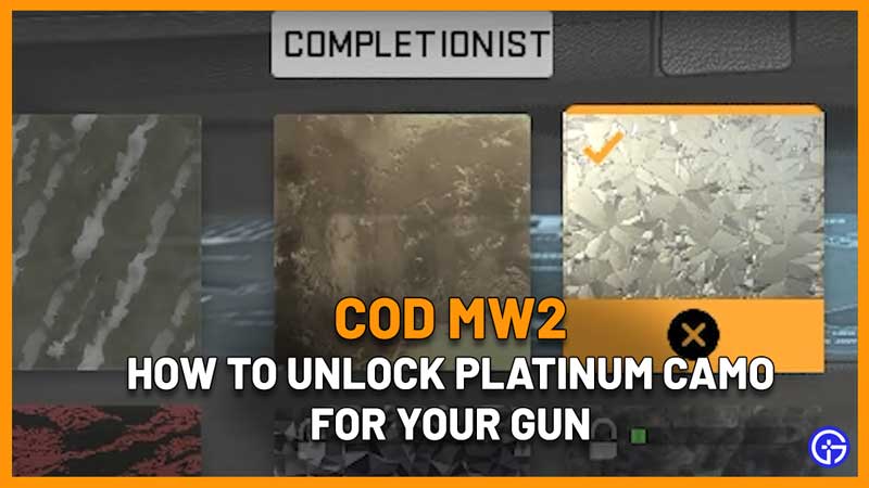 Mw2 How To Get Platinum Camo