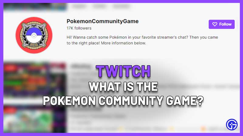 What Is The Pokemon Community Game On Twitch