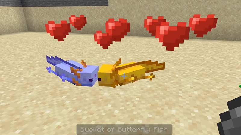 Blue Axolotl Breeding in Minecraft