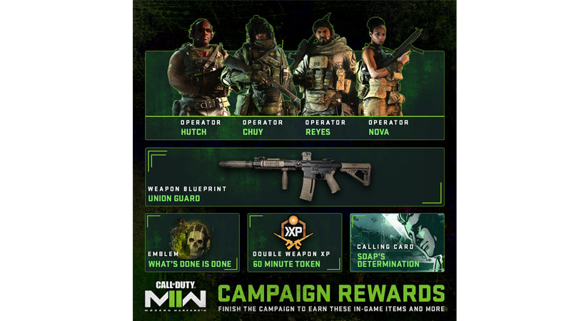 call of duty campain rewards