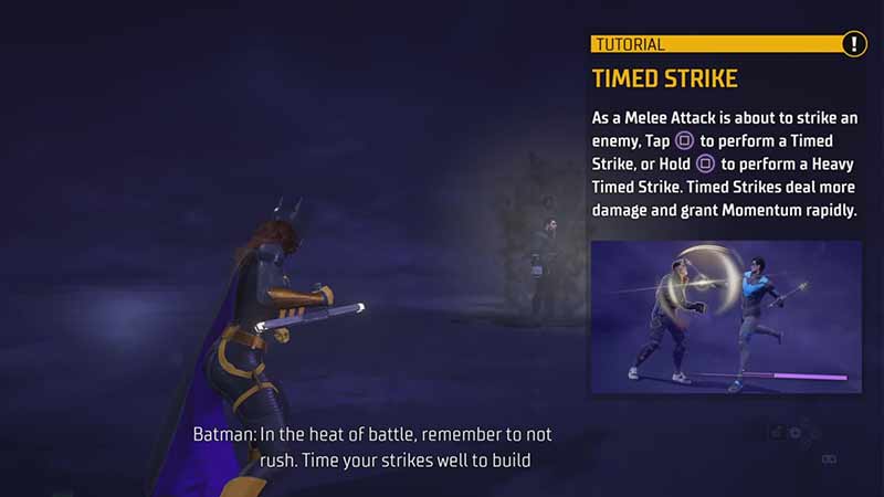 How to complete timed strike tutorial in gotham knights