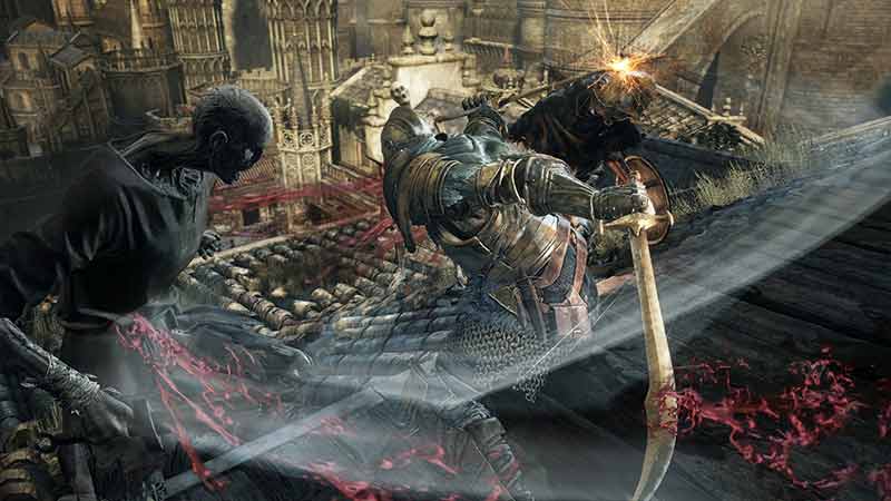 Dark Souls 3 sword fighting game screenshot