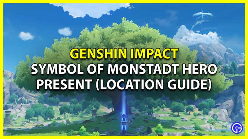 genshin impact symbol of monstadt hero present