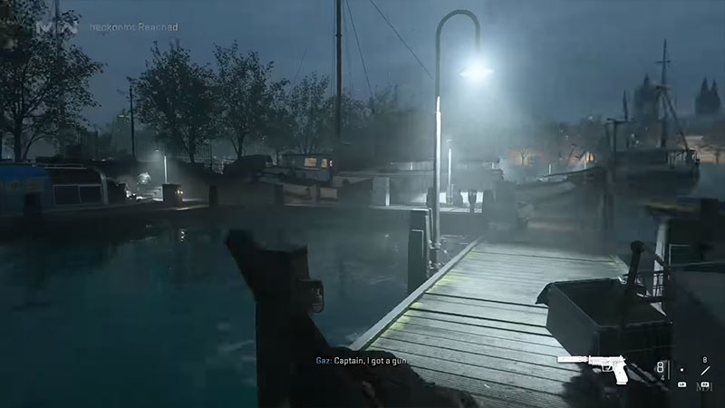 COD MW2 get into the barge unseen in Wetworks
