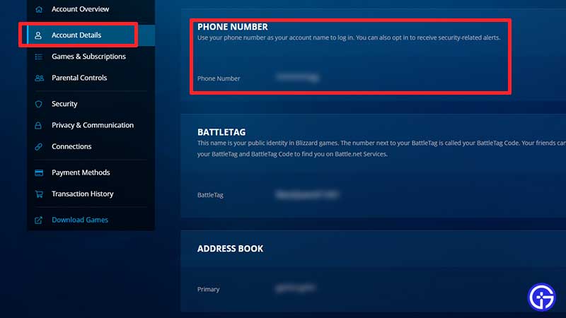 how to change update phone number battle net