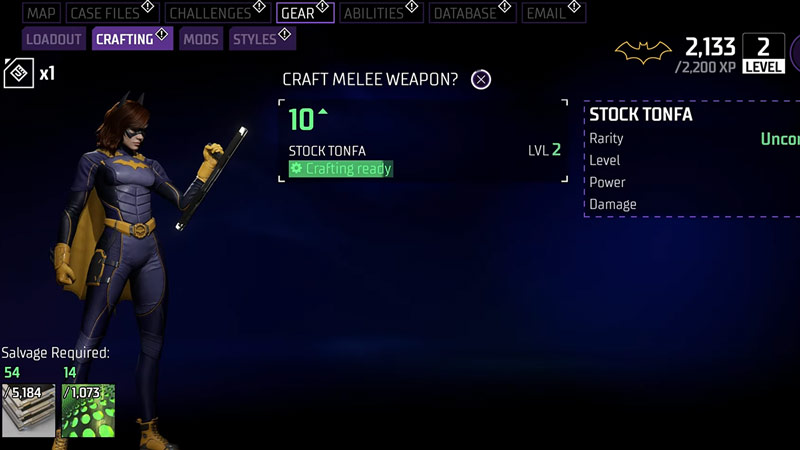 gotham knights craft melee weapons