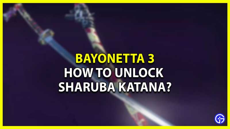 Bayonetta 3 Unlock Sharuba Katana