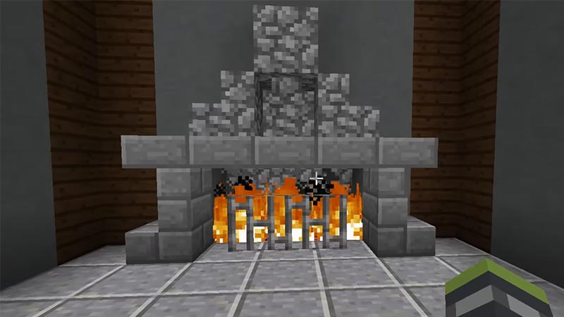 Build a fireplace in Minecraft