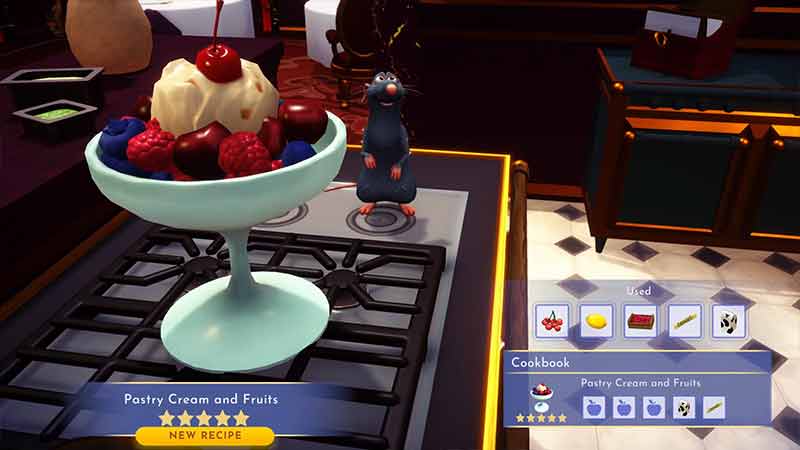 Recipe for pastry cream and fruits in Dreamlight Valley
