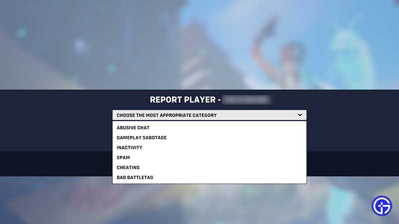 reporting players ow 2
