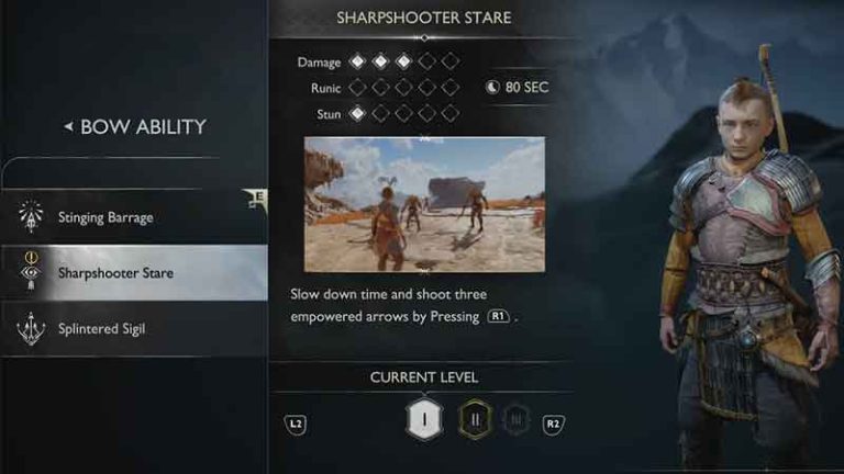 god of war ragnarok bow ability how to use