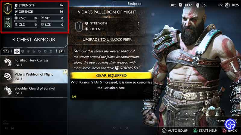 All Stats & How Do They Work In God Of War Ragnarok
