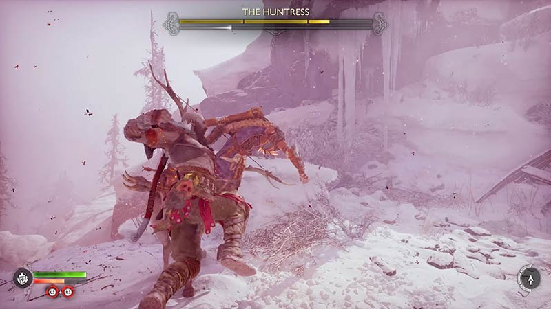 god of war ragnarok beat huntress