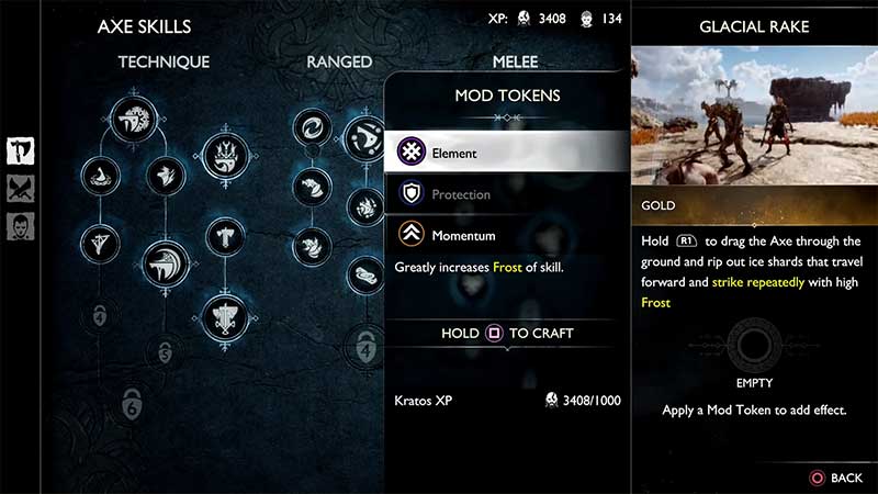 Skill Mods to choose in GOW Ragnarok