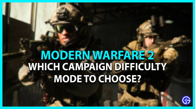 mw2 campaign difficulty mode choose