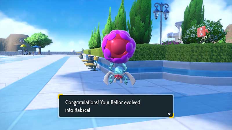 Evolve Rellor into Rabsca in Pokemon SV