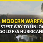 fastest way to unlock gold fss hurricane mw2