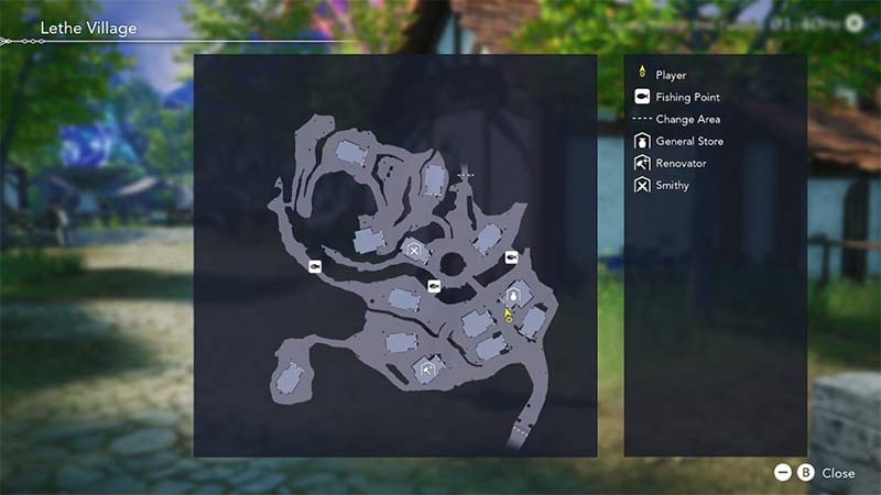 Fishing Points in Harvestella Map
