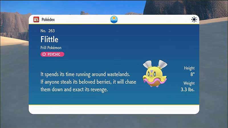 Nature for Flittle in Pokemon SV