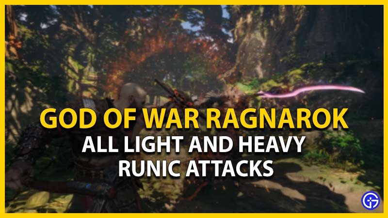 all light and heavy runic attack locations god of war ragnarok