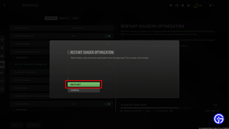 how to fix shaders optimization stuck bug for cod mw2