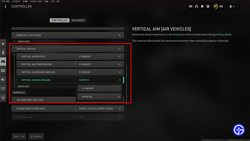 cod mw2 and warzone 2 use inverted controls to improver controller aim