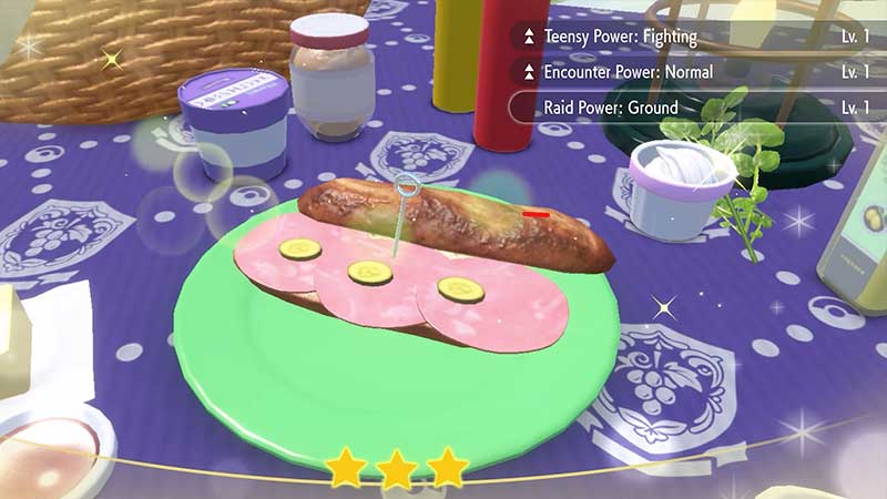 Get Sandwich Meal Power to level up fast Pokemon SV