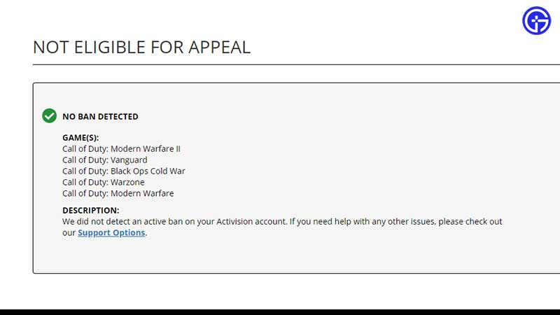 not eligible for appeal