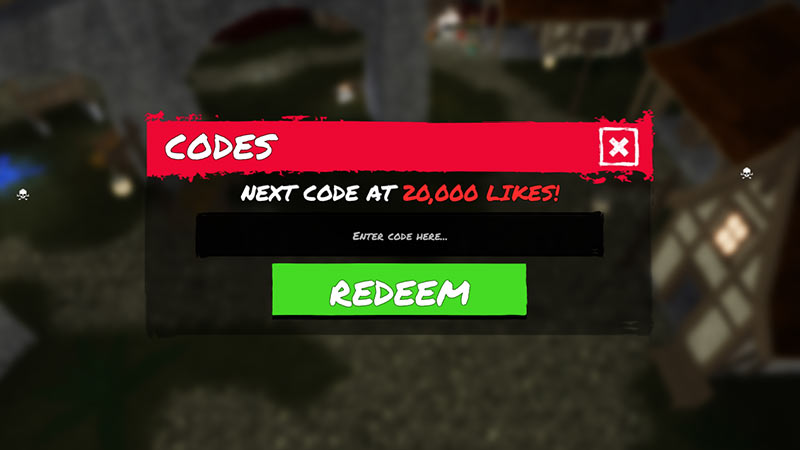 How to redeem codes in Roblox Vampire Fighters 
