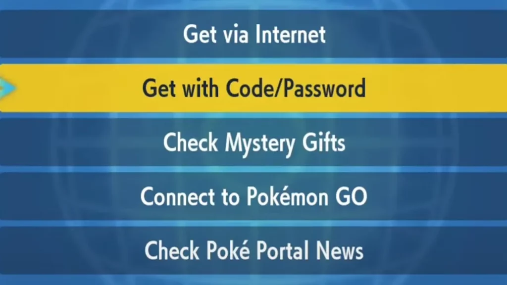 redeem mystery gift in pokemon scarlet violet by code or password
