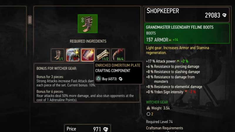 Witcher 3 Grandmaster Level Armor