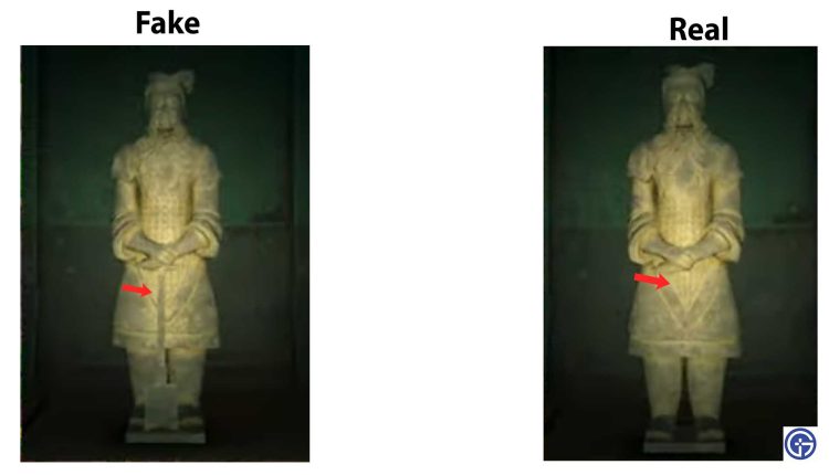 Fake & Real Warrior Statue