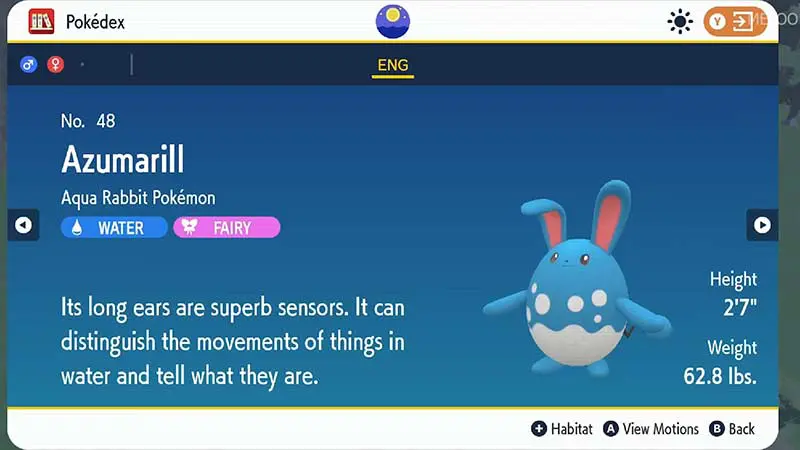 Azumarill in Pokemon SV