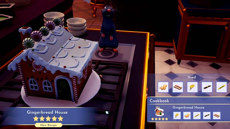 Cook Gingerbread House in Disney Dreamlight Valley