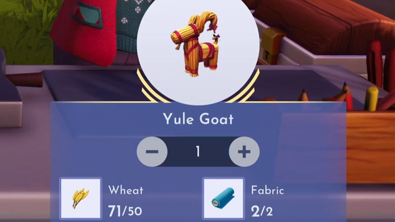 Make Yule Goat in Disney Dreamlight Valley