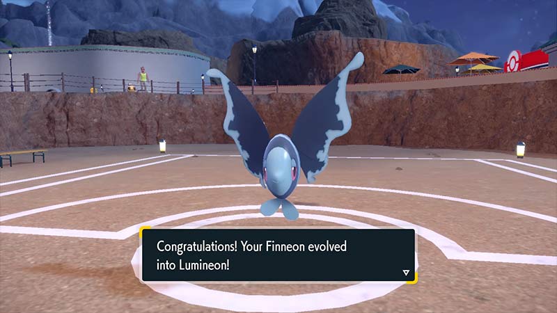Evolve Finneon in Pokemon SV