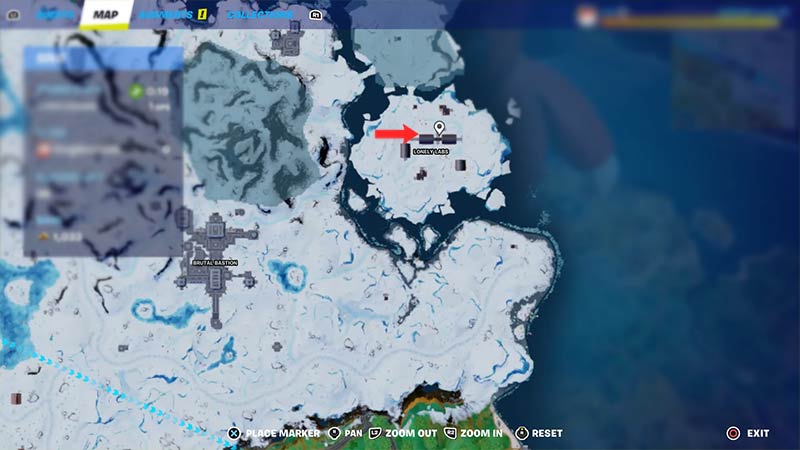 Location of Snowball Launcher in Fornite 