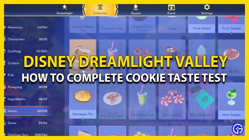 Complete Cookie Taste Test in Disney Dreamlight Valley
