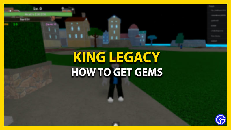 Get gems in Roblox King Legacy
