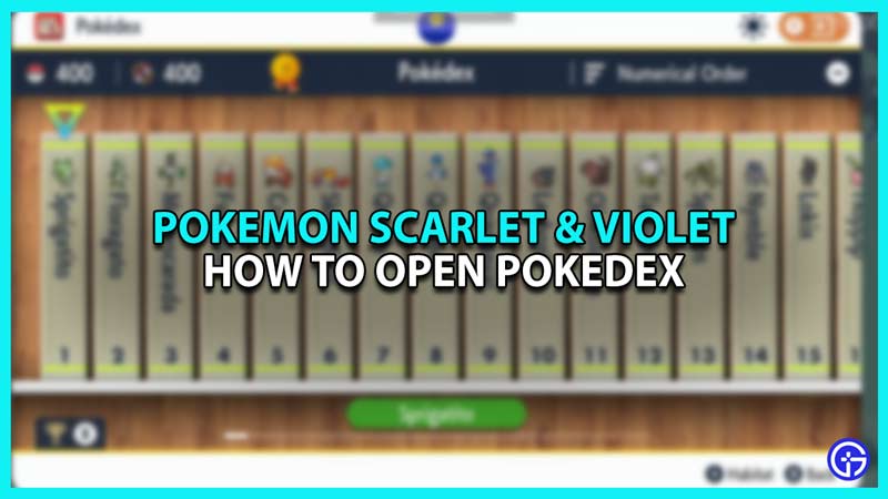 How to open Pokedex in Pokemon Scarlet and Violet