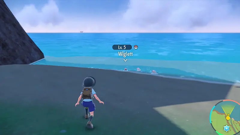 Sneak up on Pokemon using B Button