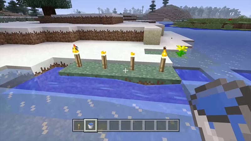 Use torches to stop water from freezing