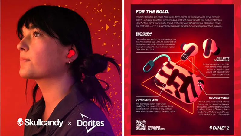 Skullcandy x Doritos Limited-Edition Dime 2 True Wireless Earbuds