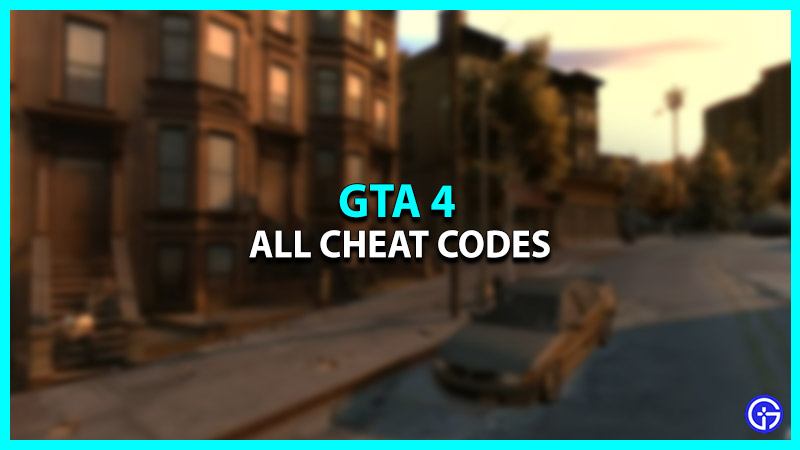 GTA 4 Cheat Codes